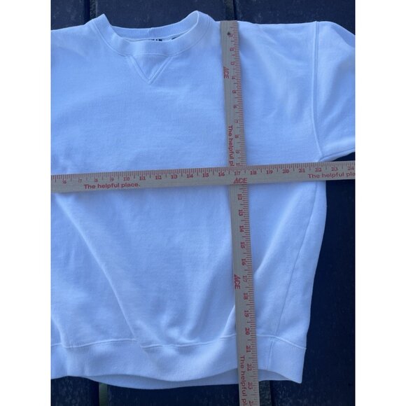Vintage 80s GAP white sweatshirt minimalist retro S comfy classic - Picture 5 of 9